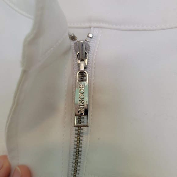 Misook White Lightweight Minimalist Jacket Size Medium - Picture 8 of 8